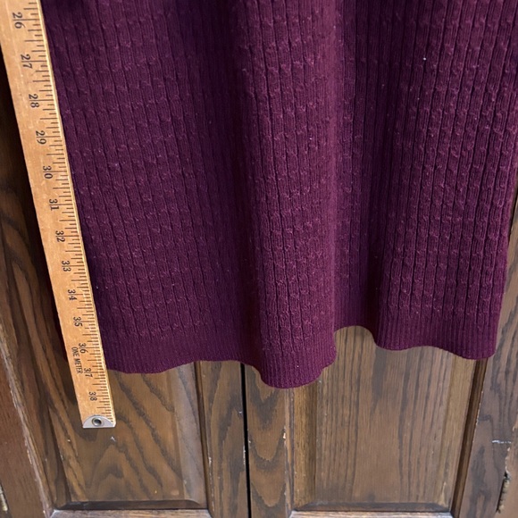 Iz Byer Long Sleeve Knit Dress in Wine - Picture 7 of 7